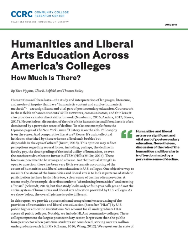 Humanities and Liberal Arts Education Across America&#039;s Colleges: How Much Is There?