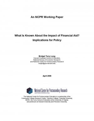 What Is Known About the Impact of Financial Aid? Implications for Policy