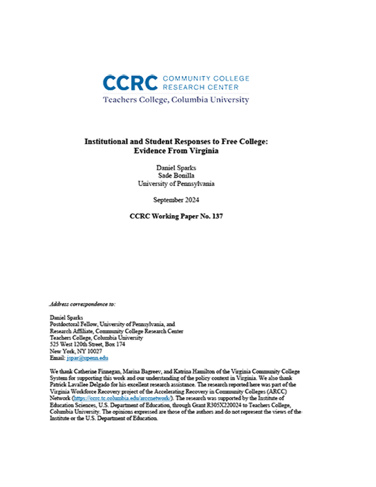 Cover of report